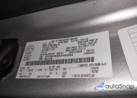 2018 Ford F-150 Xlt from USA, damaged, VIN 1FTEW1E50JFA02084